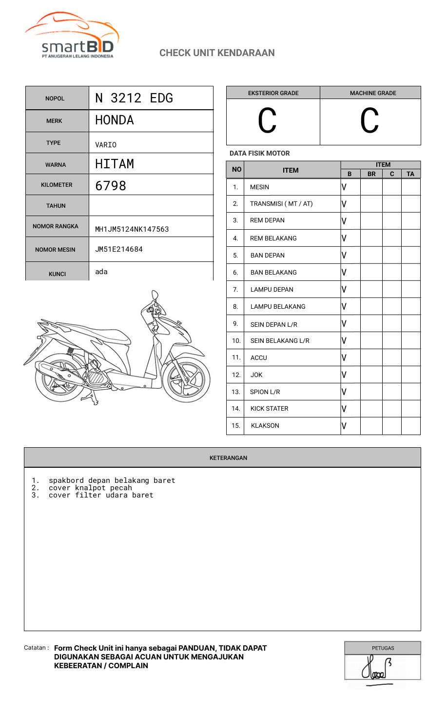 HONDA VARIO Unit Smartbid