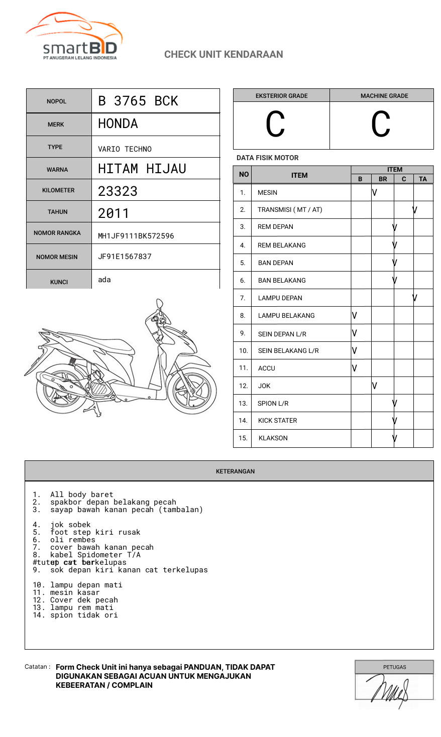 HONDA VARIO Unit Smartbid