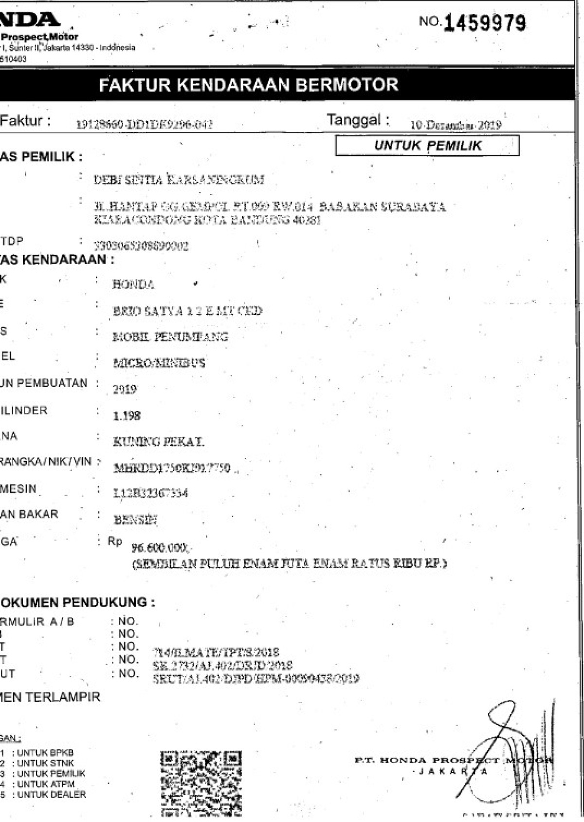 HONDA BRIO SATYA 1.2 E