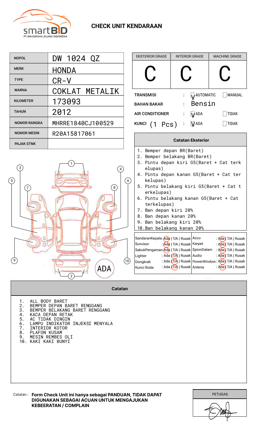 HONDA CR-V RE1 2WD 2.0 A/T