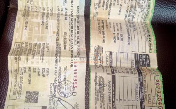 TOYOTA FORTUNER G 2.4