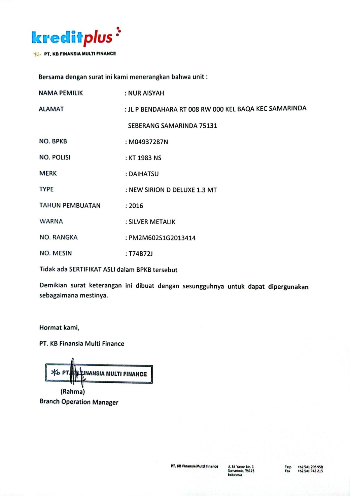 DAIHATSU SIRION