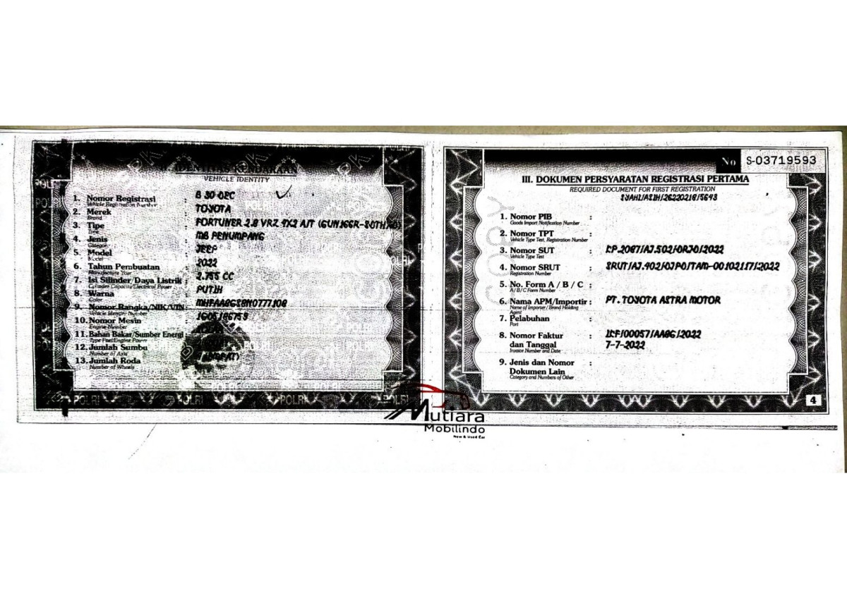 TOYOTA FORTUNER 2.8 VRZ