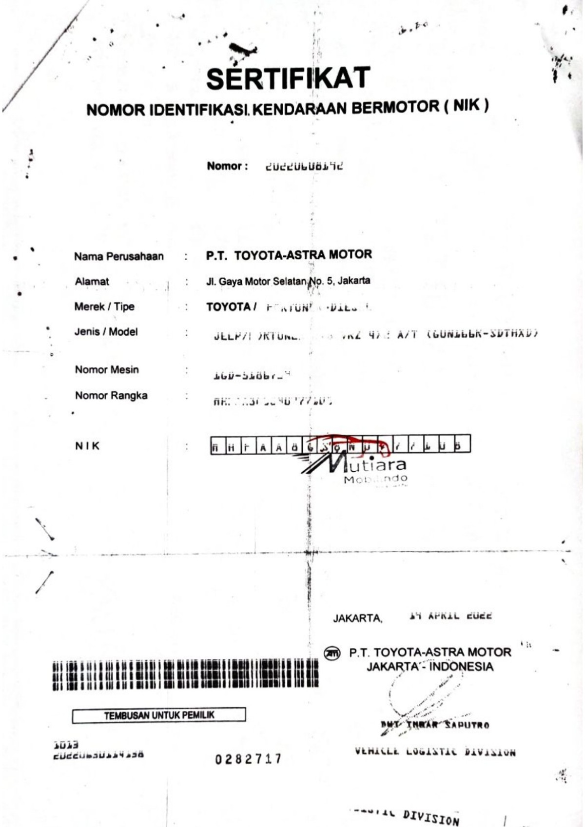 TOYOTA FORTUNER 2.8 VRZ