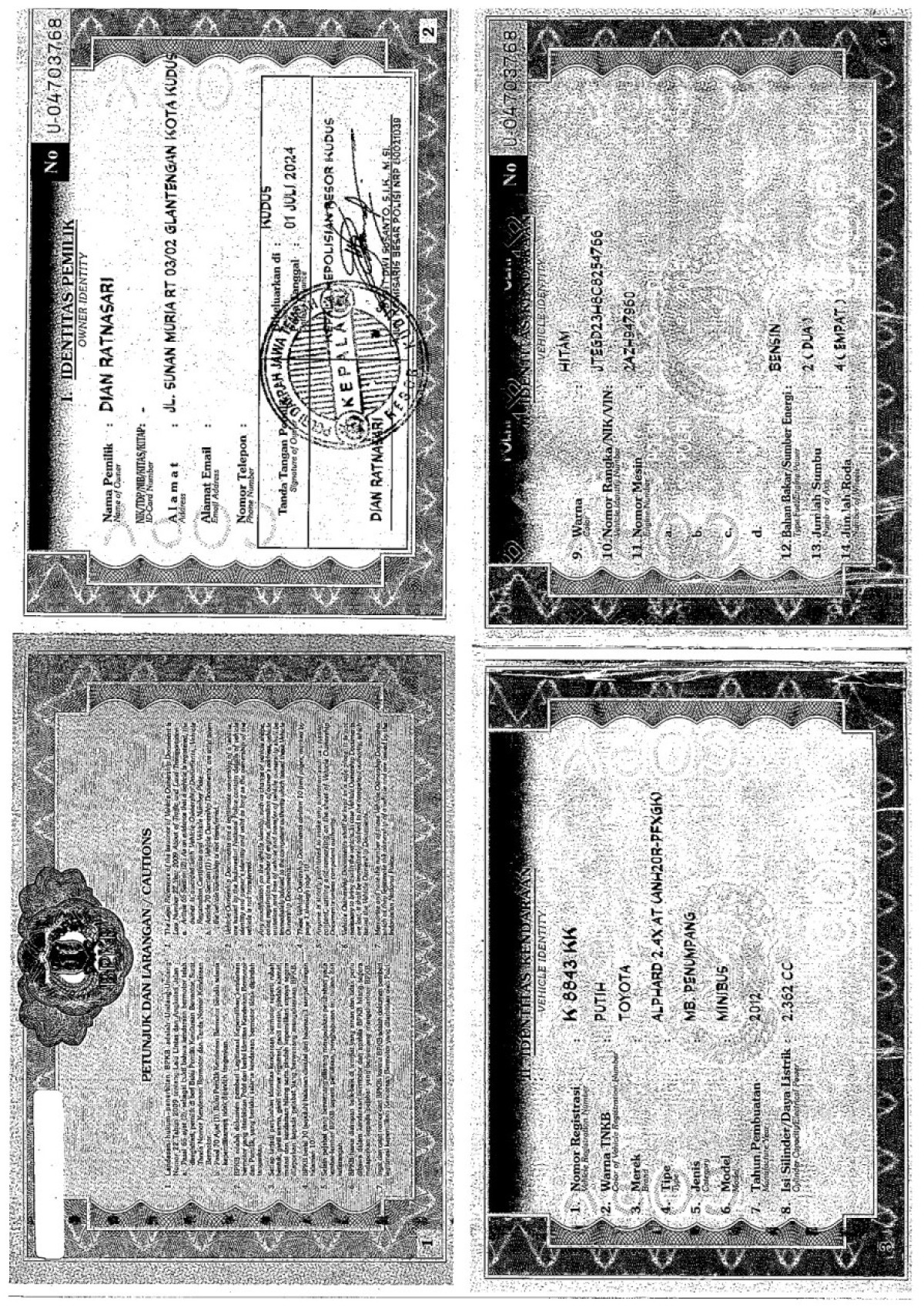 TOYOTA ALPHARD 2.4 X