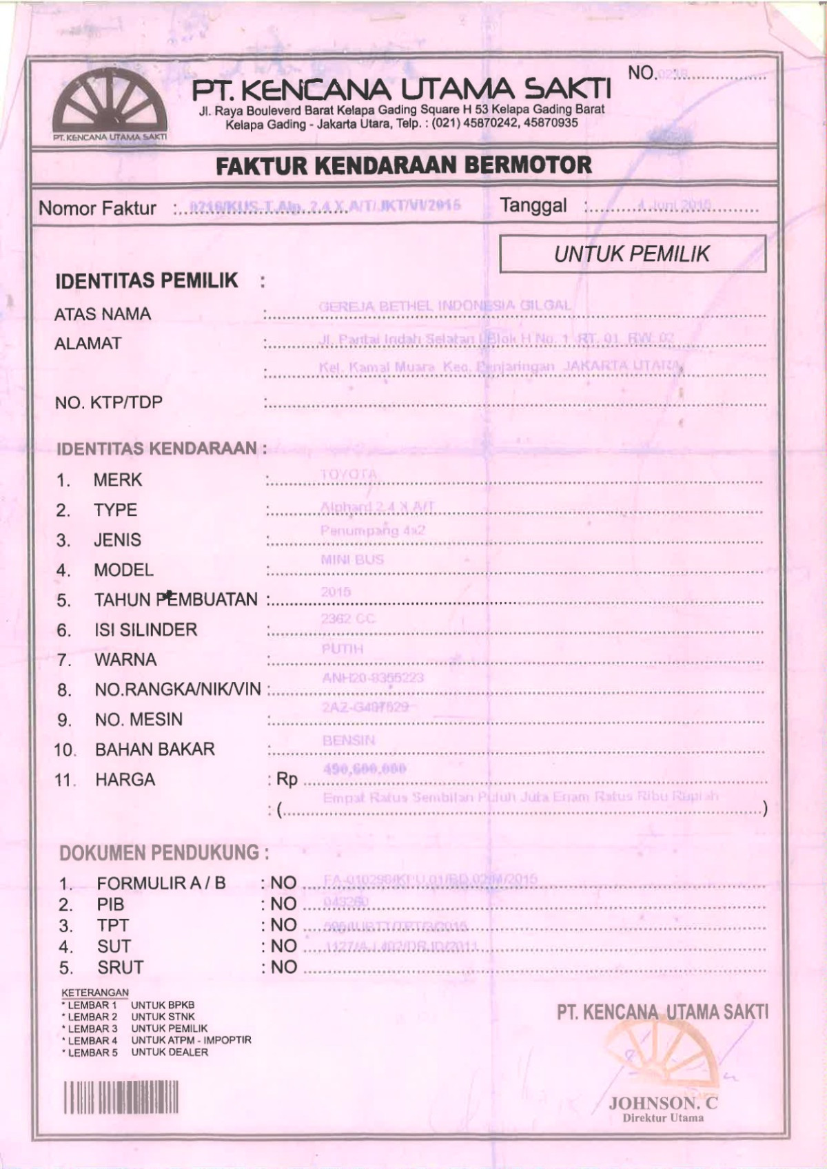 TOYOTA ALPHARD 2.4 X