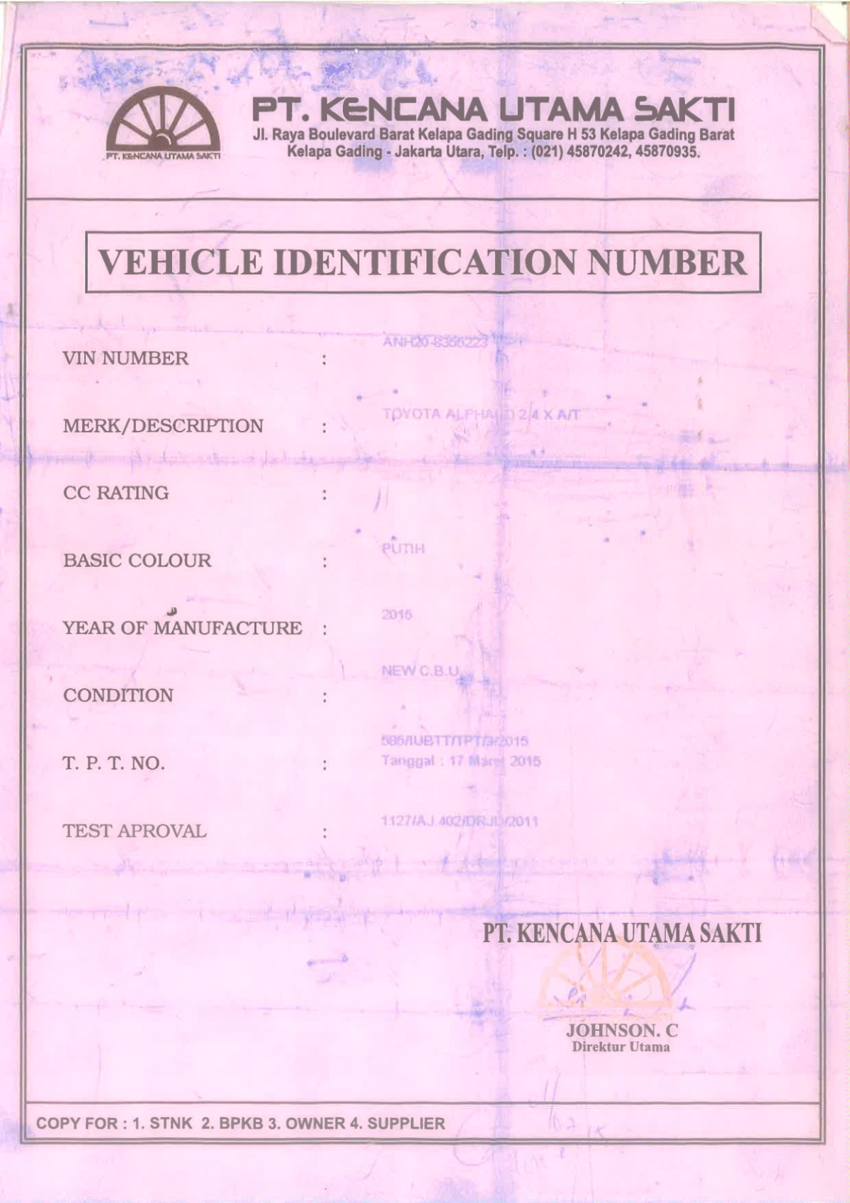 TOYOTA ALPHARD 2.4 X