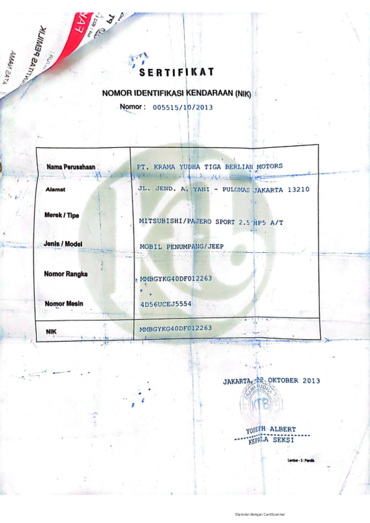 MITSUBISHI PAJERO SPORT 2.5 HP (4X2) A/T