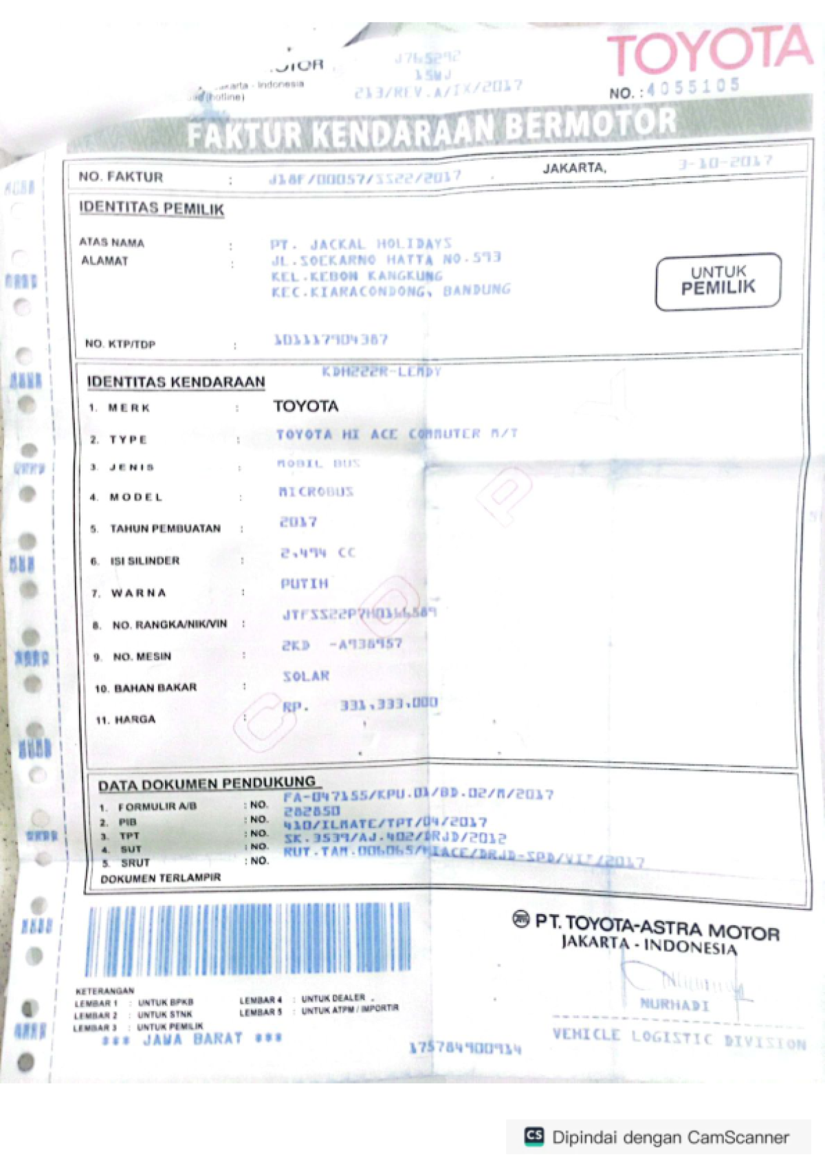 TOYOTA HI ACE COMMUTER