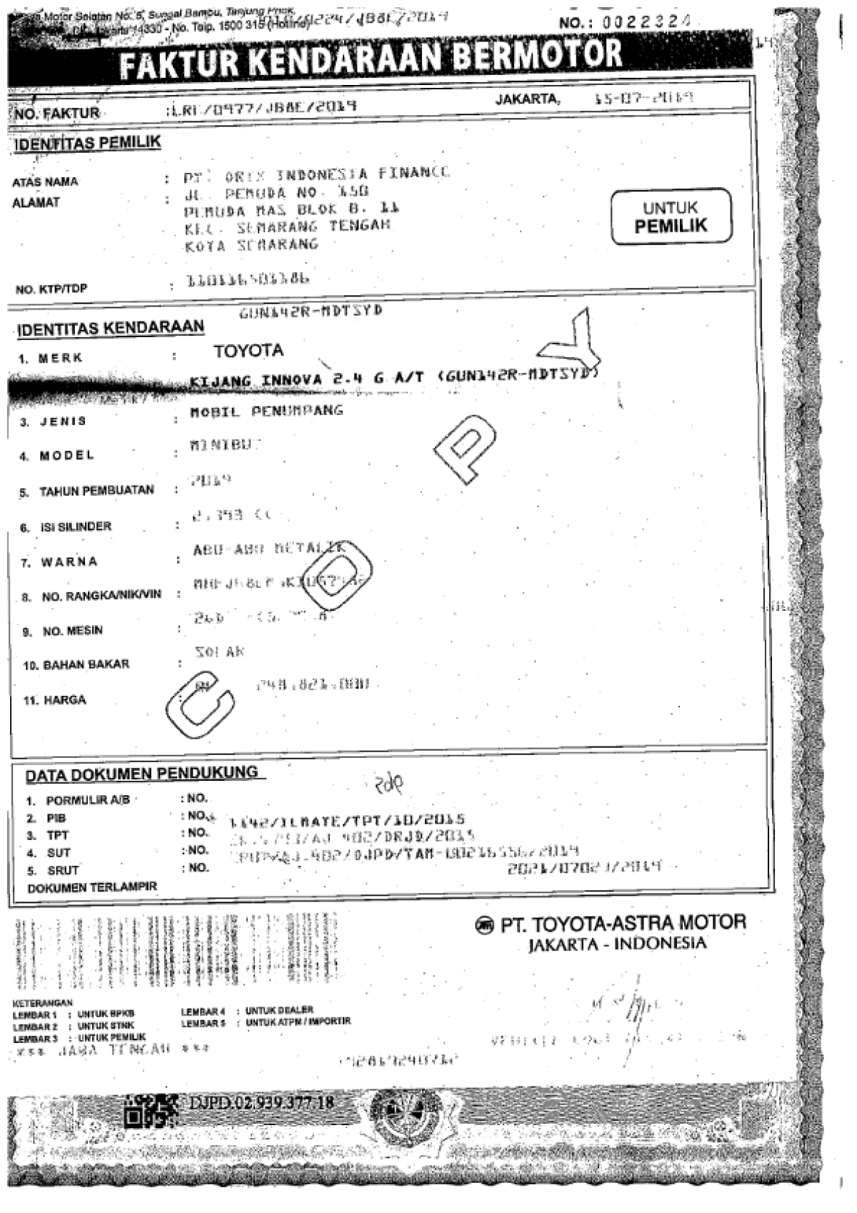 TOYOTA INNOVA G DIESEL