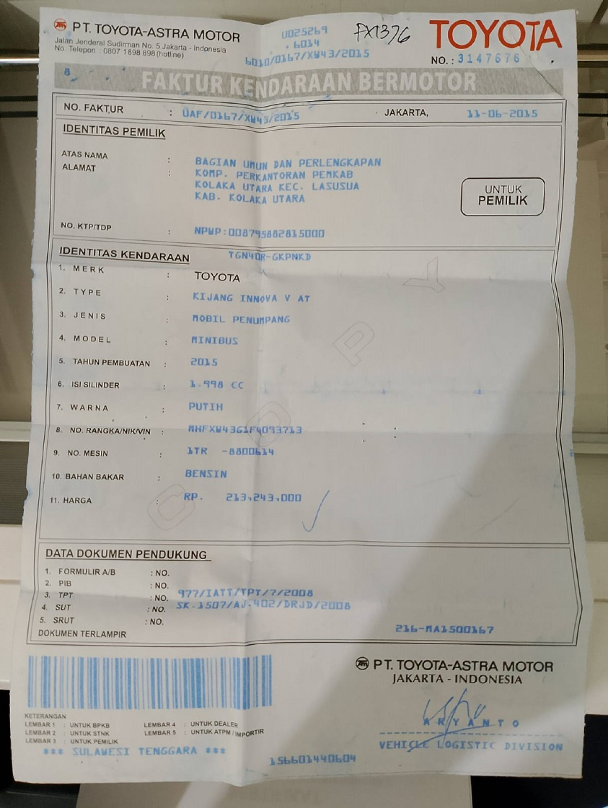 TOYOTA INNOVA V