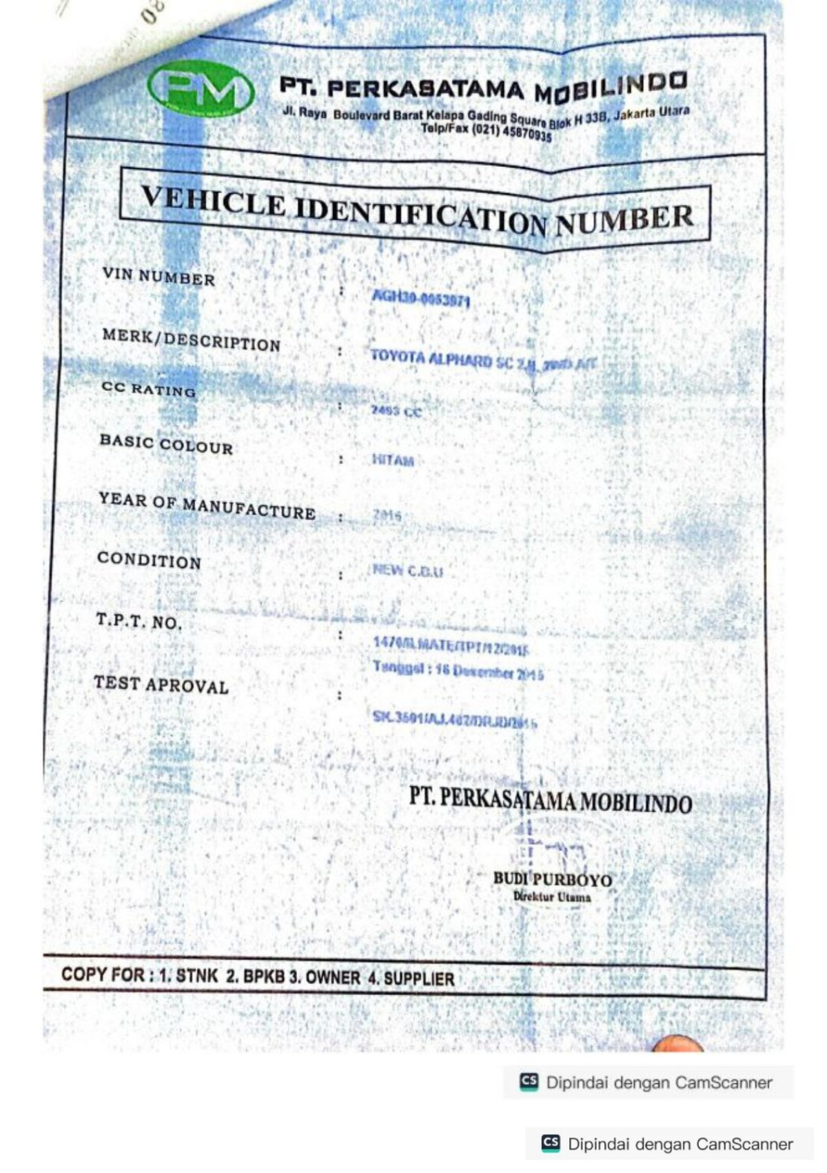 TOYOTA  ALPHARD  SC25L 2WD A/T