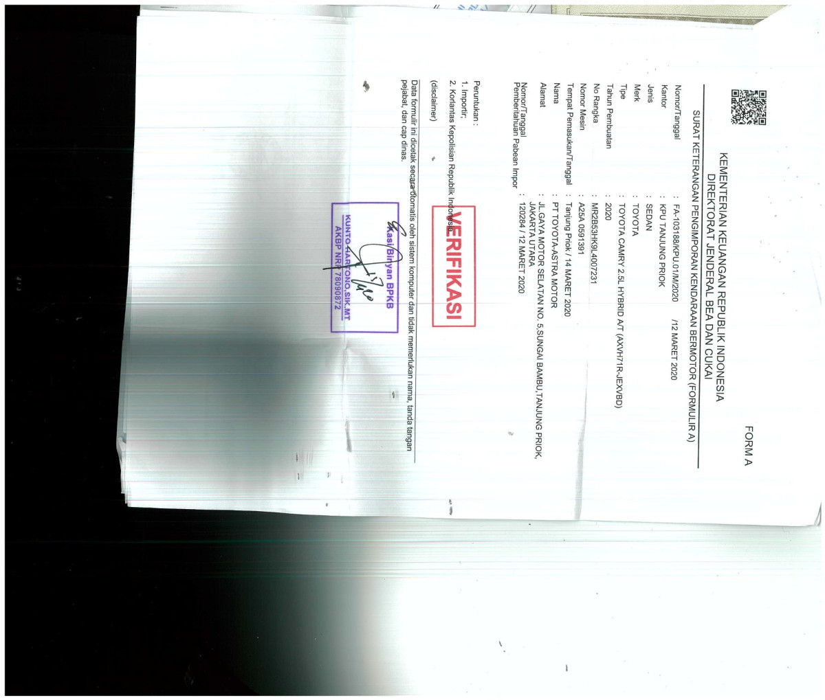 TOYOTA CAMRY 2.5L HYBRID