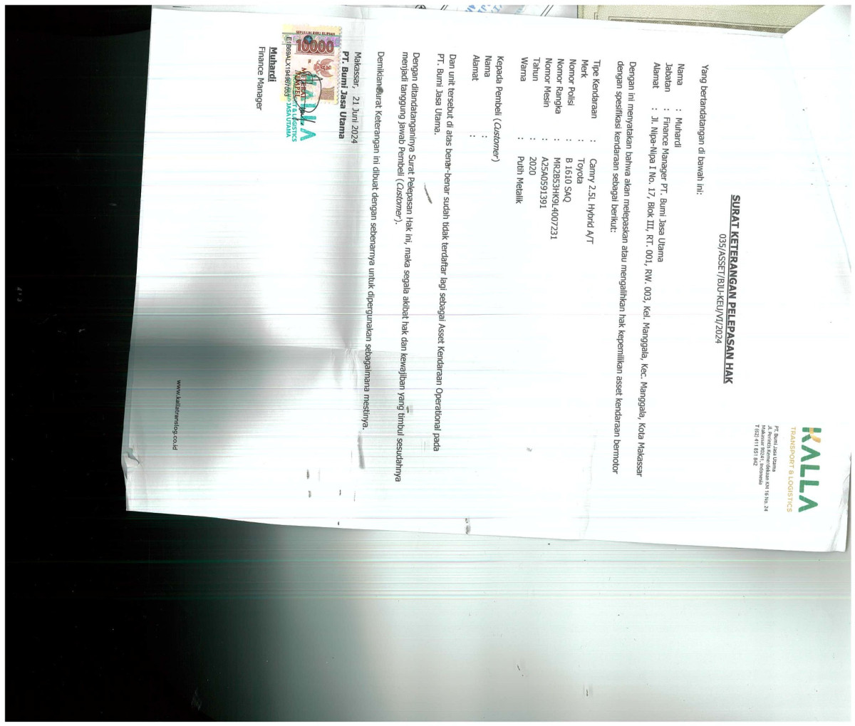 TOYOTA CAMRY 2.5L HYBRID