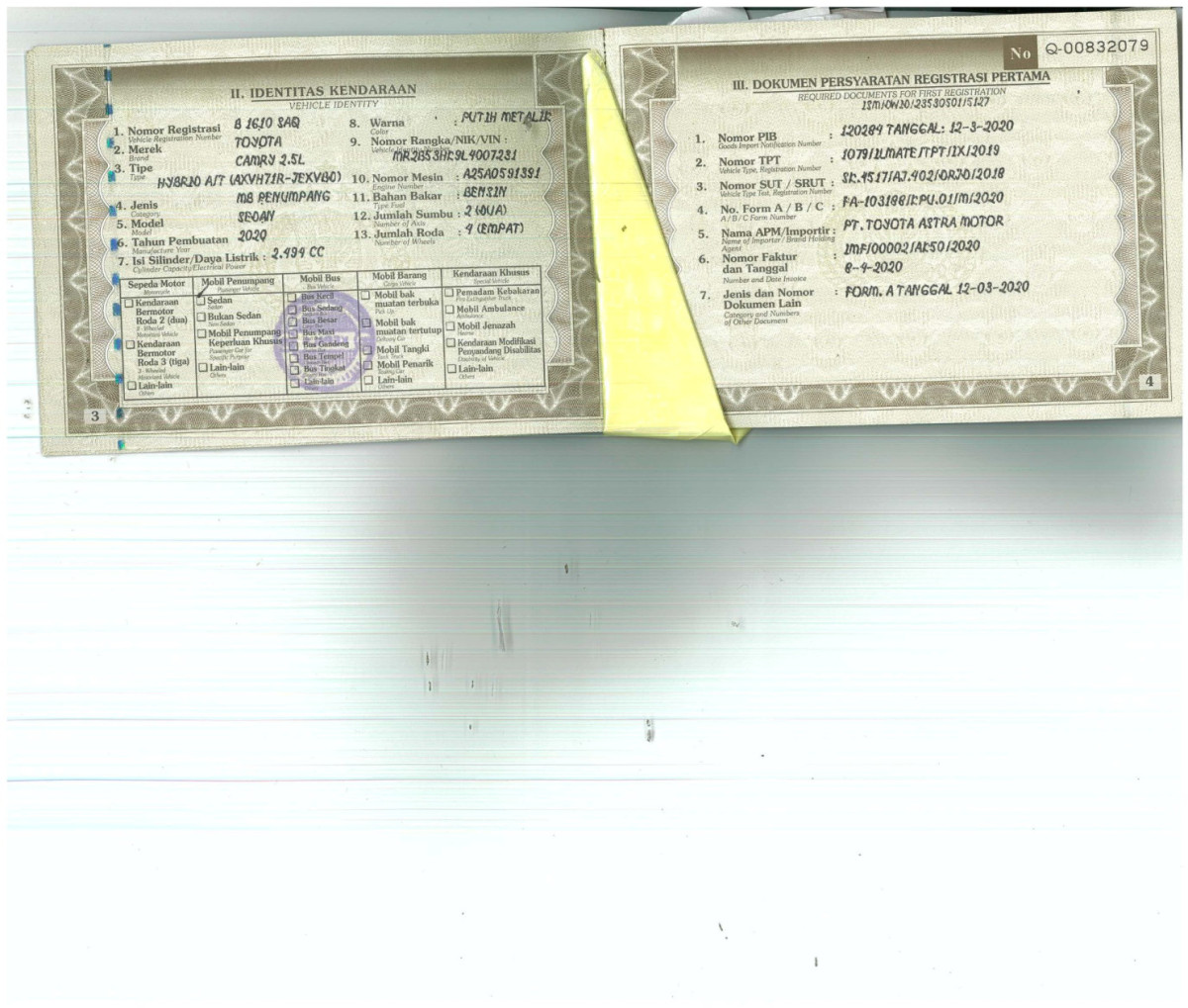 TOYOTA CAMRY 2.5L HYBRID