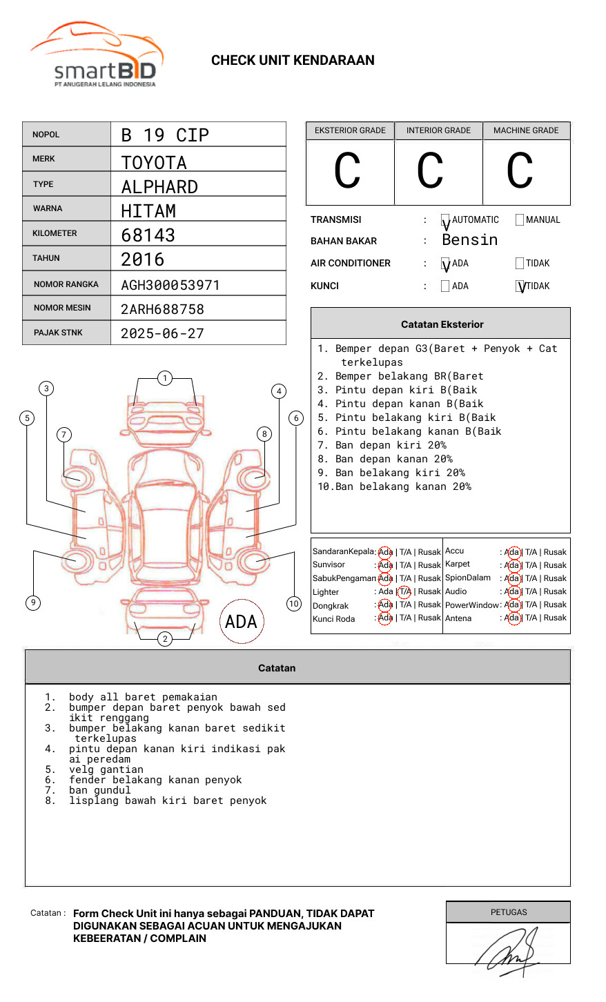 TOYOTA  ALPHARD  SC25L 2WD A/T