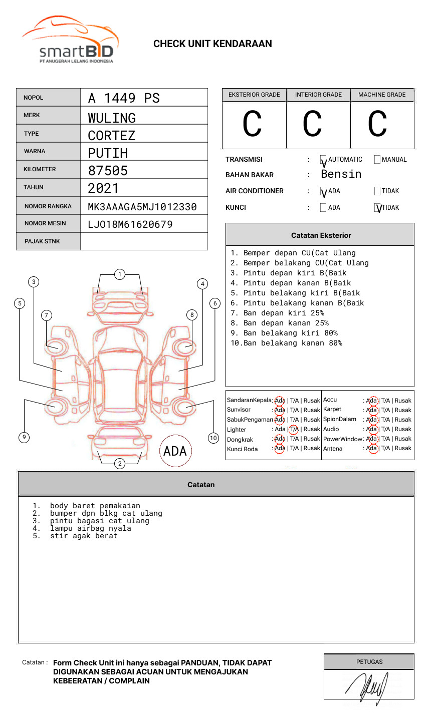 WULING CORTEZ 1.5 LUX
