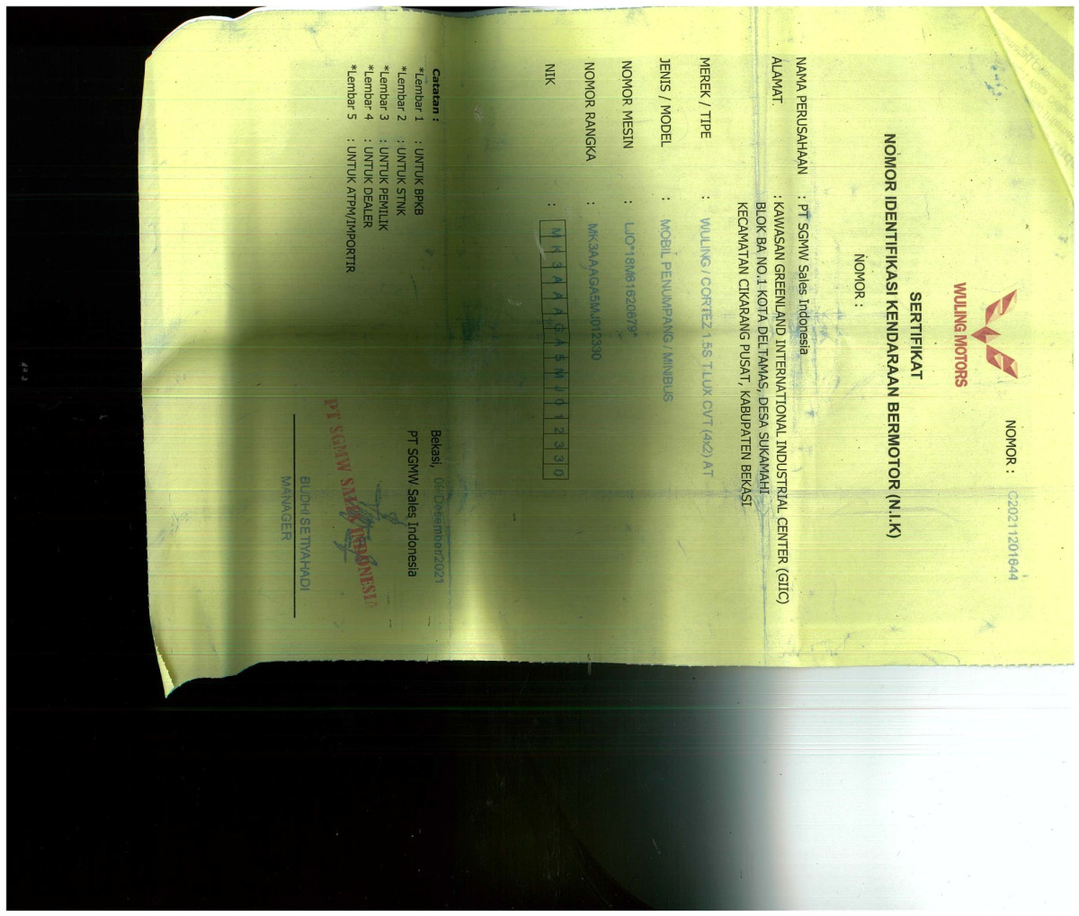 WULING CORTEZ 1.5 LUX