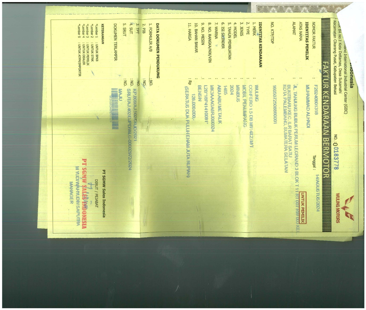 WULING CONFERO 1.5 DB MY (4X2)