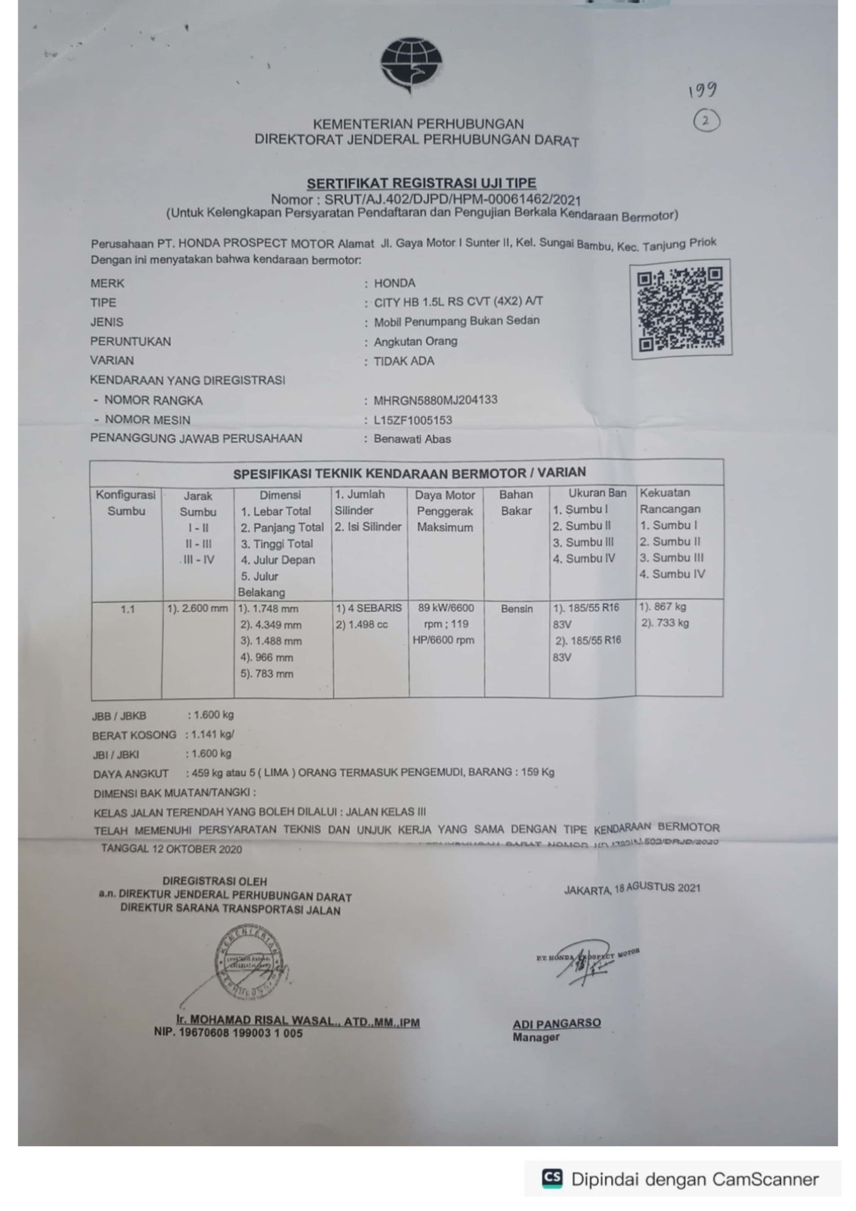 HONDA CITY HB 1.5L RS