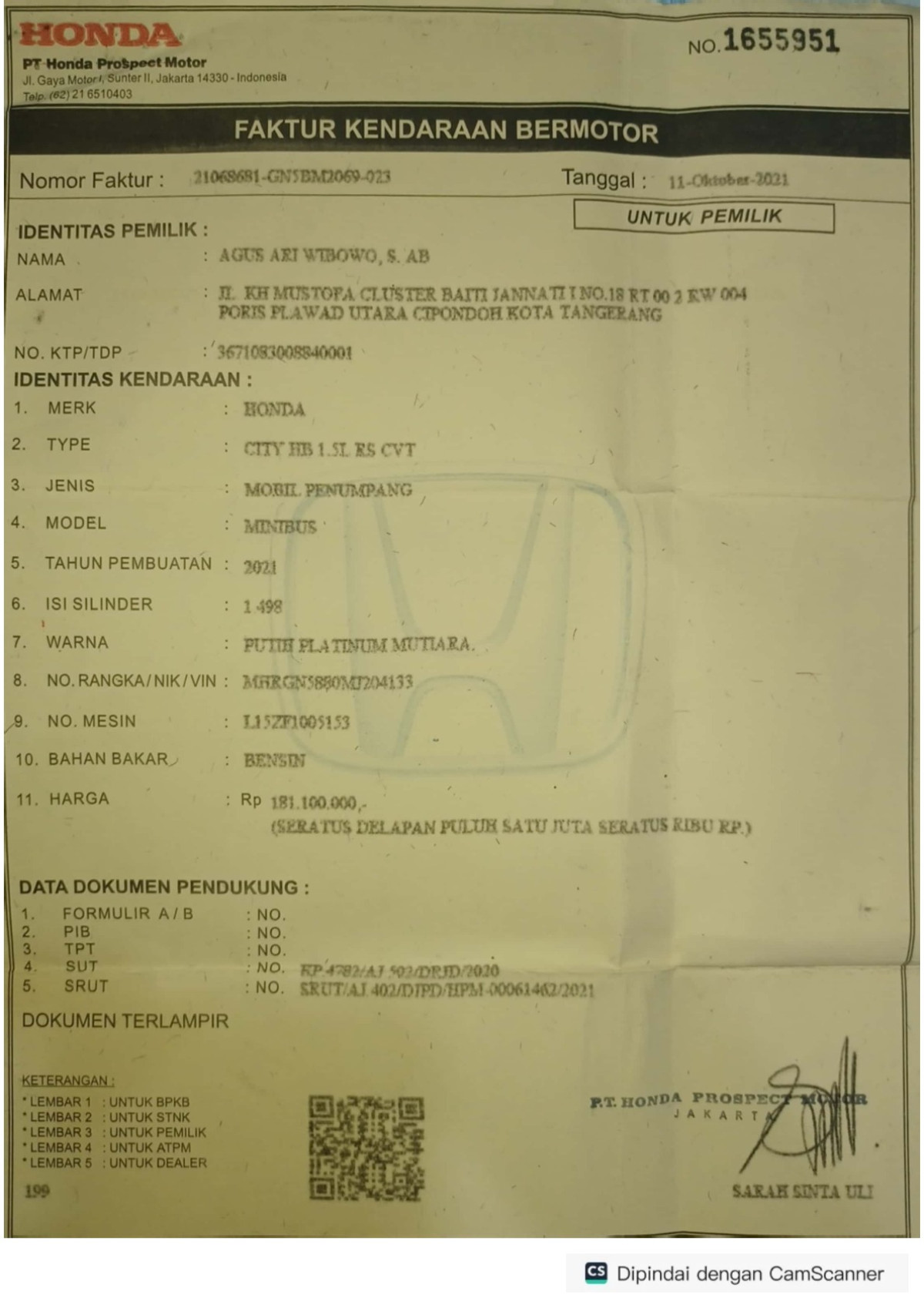 HONDA CITY HB 1.5L RS