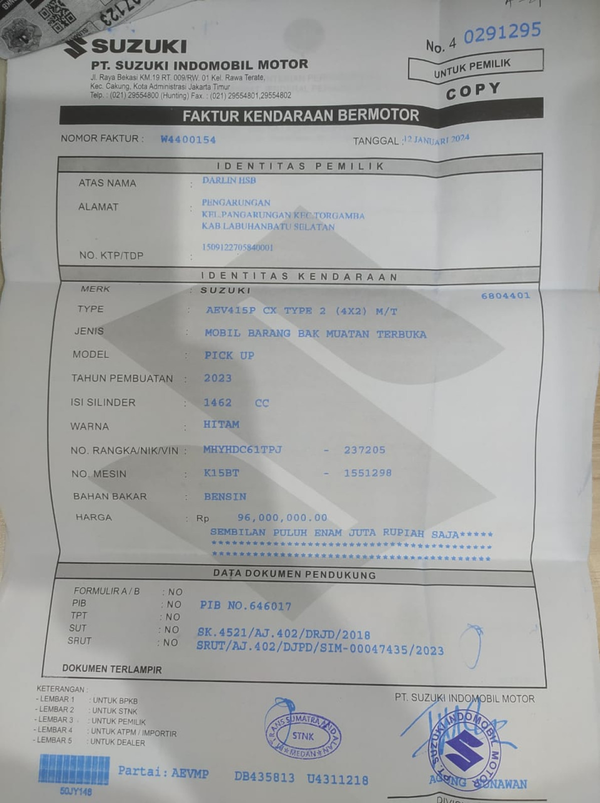SUZUKI CARRY CX PICK UP
