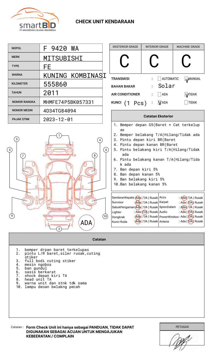 MITSUBISHI FE 74 HDV