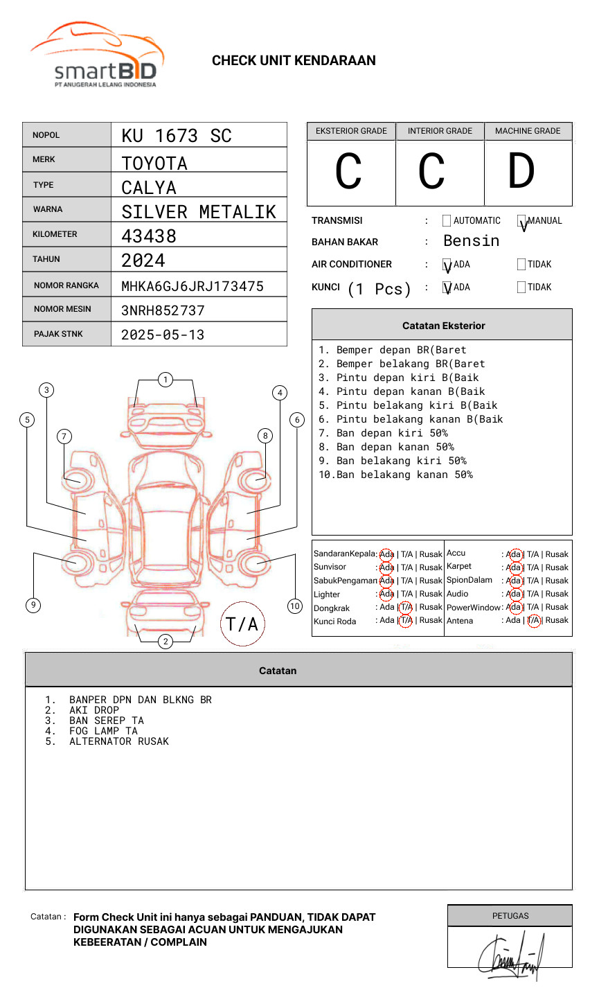 TOYOTA CALYA 1.2 G M/T