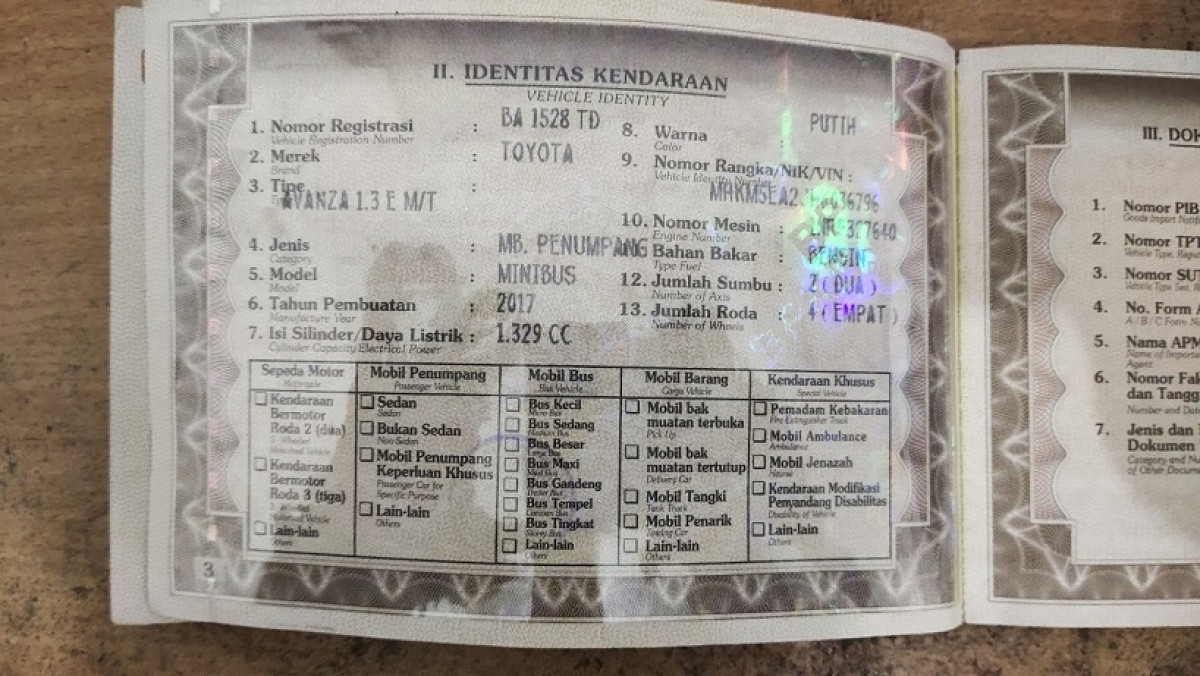 TOYOTA  AVANZA  1.3 E