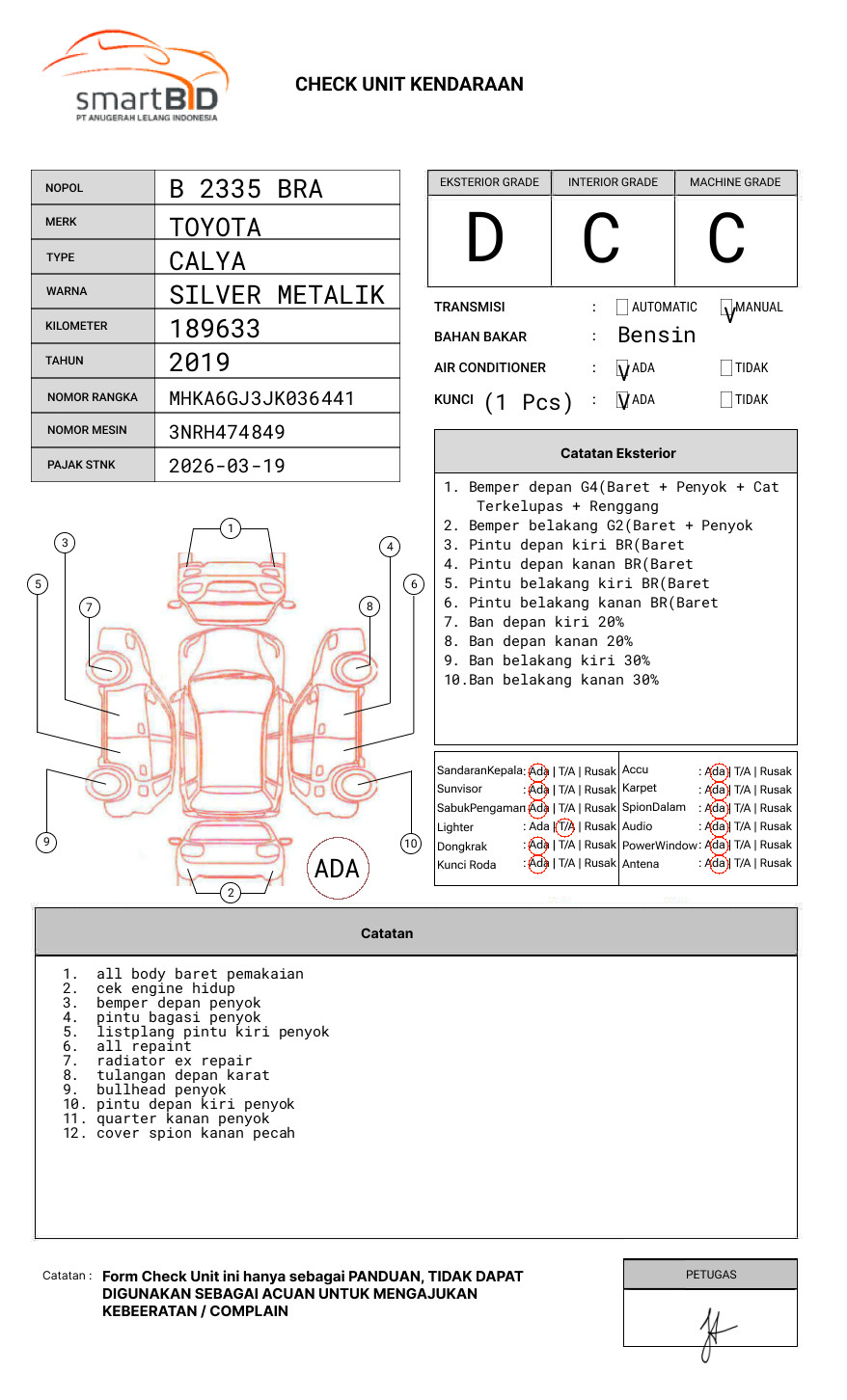 TOYOTA CALYA 1.2 E M/T