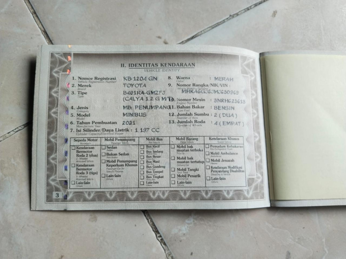 TOYOTA CALYA 1.2 G M/T