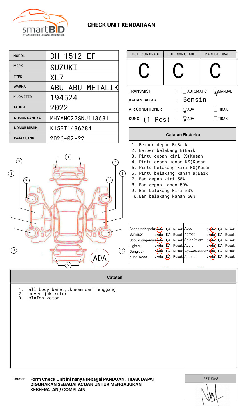 SUZUKI XL 7415F GL 4X2 MT