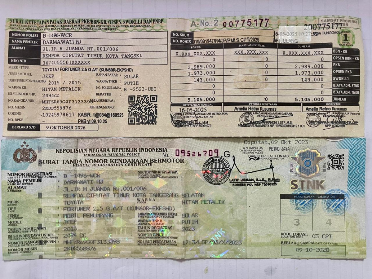 TOYOTA FORTUNER 2.5G AT