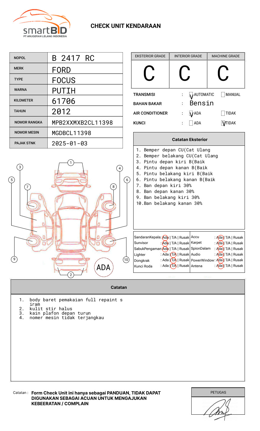 FORD FOCUS SDN TITAN