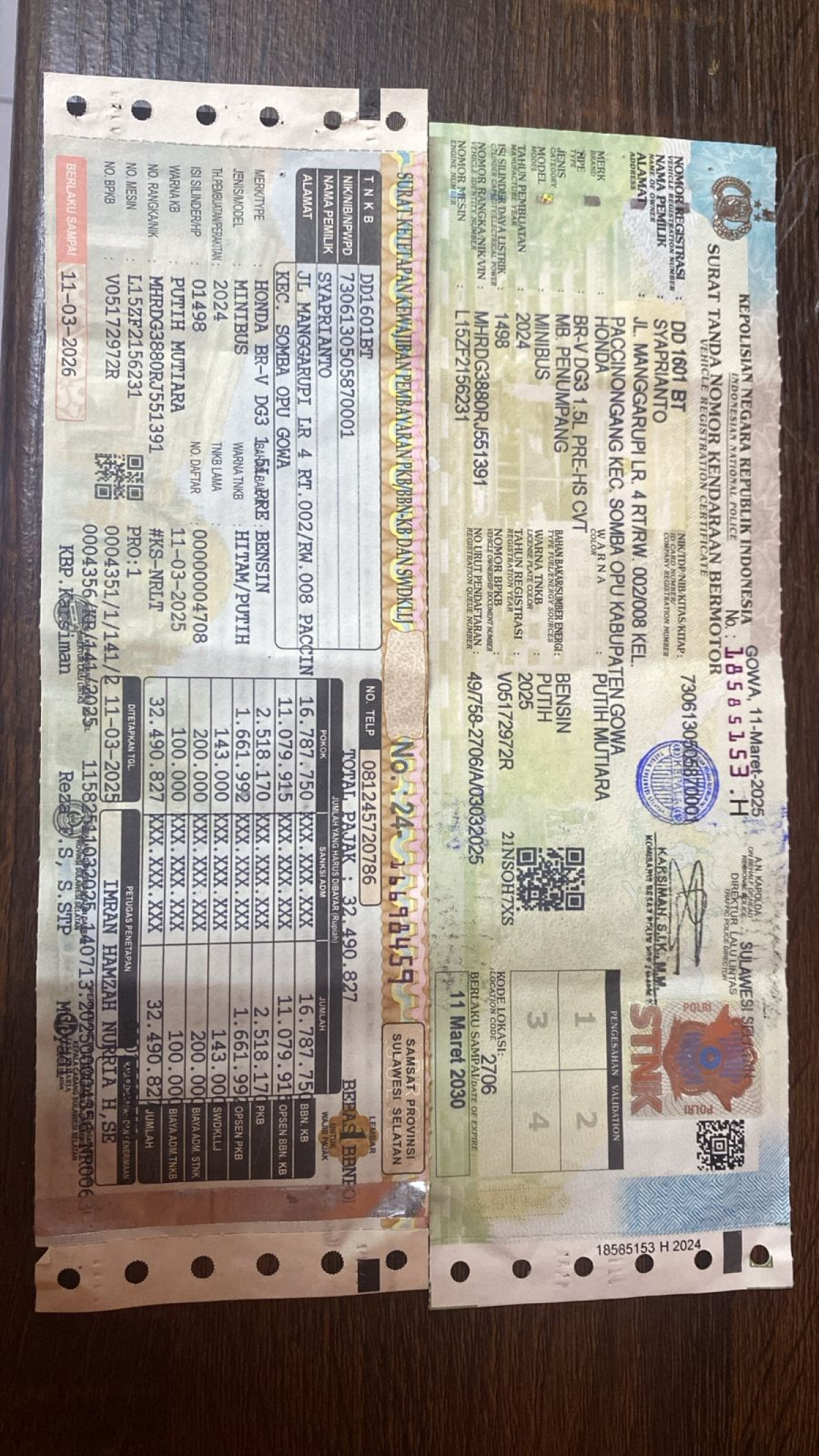 HONDA BRV DG3 1.5L PRE-HS