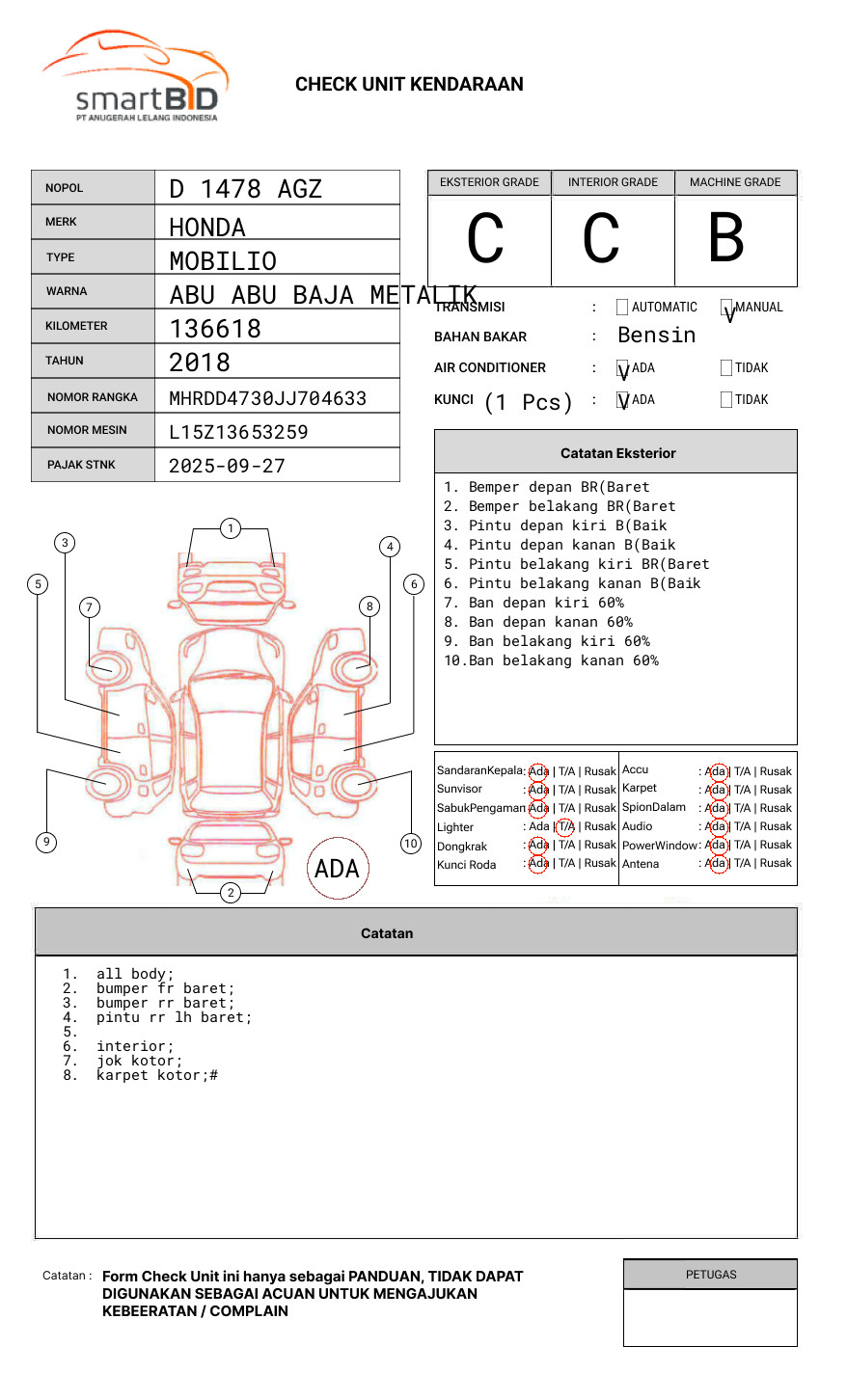 HONDA MOBILIO DD4 1.5 S