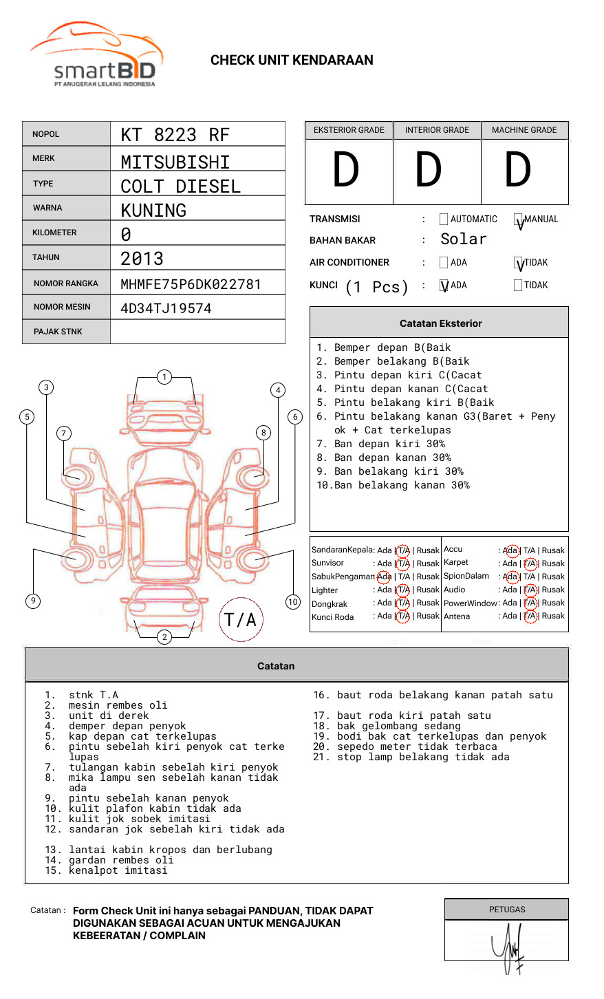 MITSUBISHI  COLT DIESEL  FE