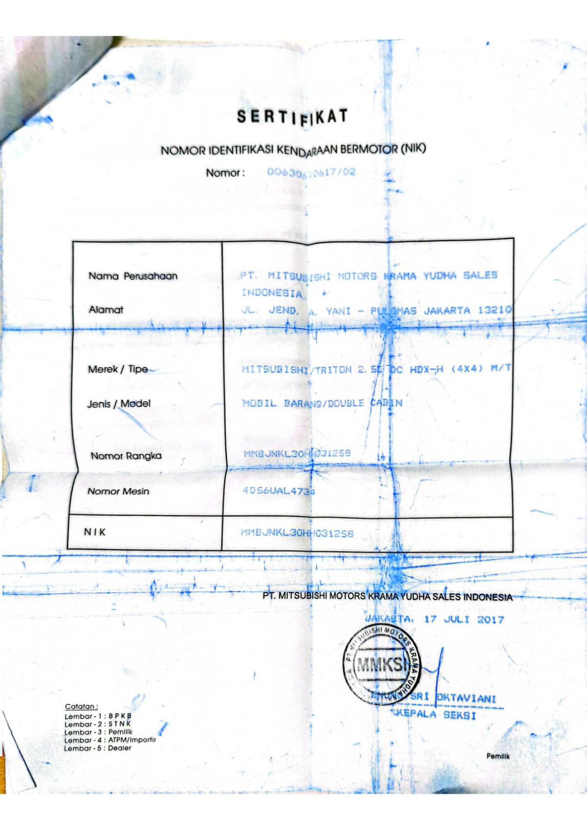 MITSUBISHI  TRITON DC HDX-H