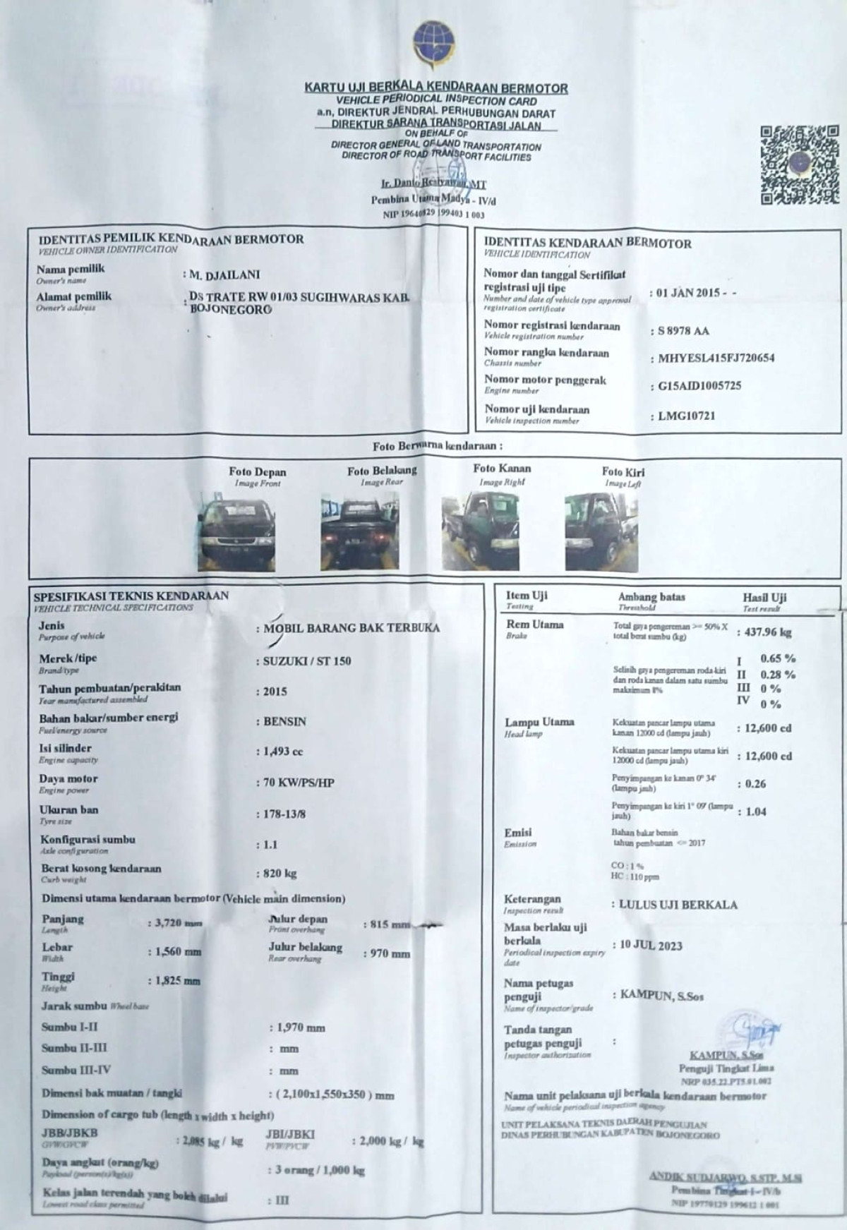 SUZUKI ST 150 PICK UP