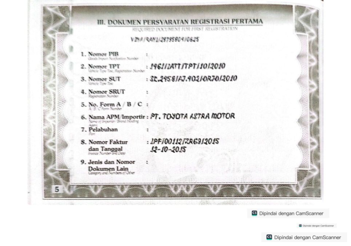 TOYOTA FORTUNER 2.5G AT