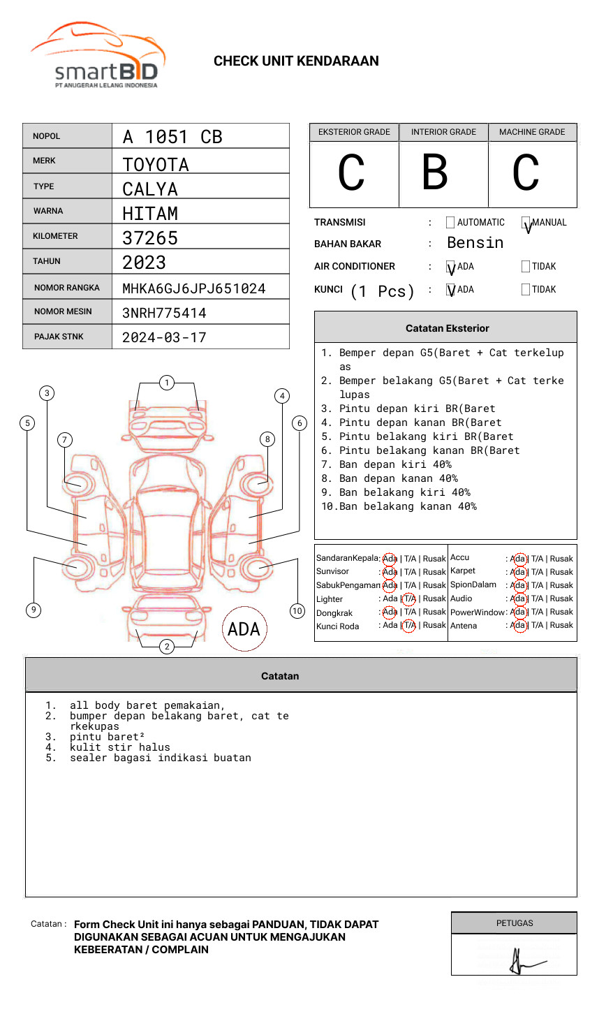 TOYOTA  CALYA  1.2 G M/T
