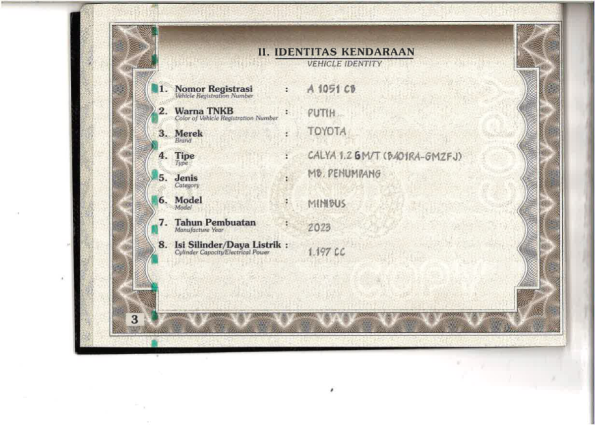 TOYOTA  CALYA  1.2 G M/T