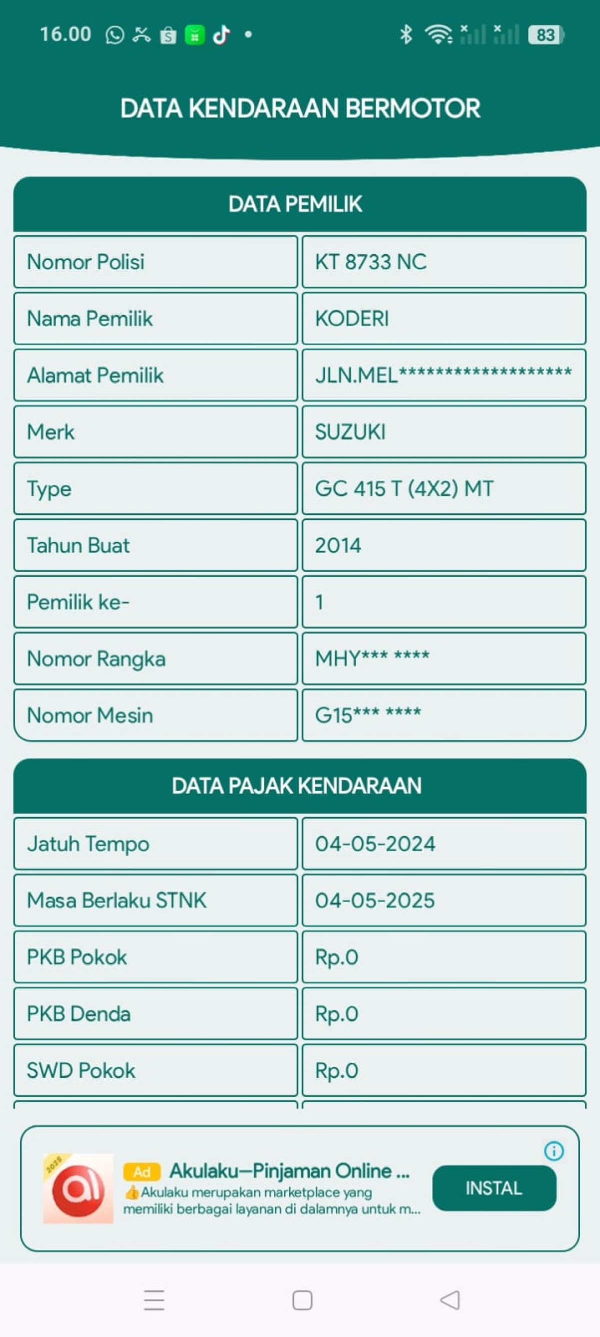 SUZUKI MEGA CARRY PU