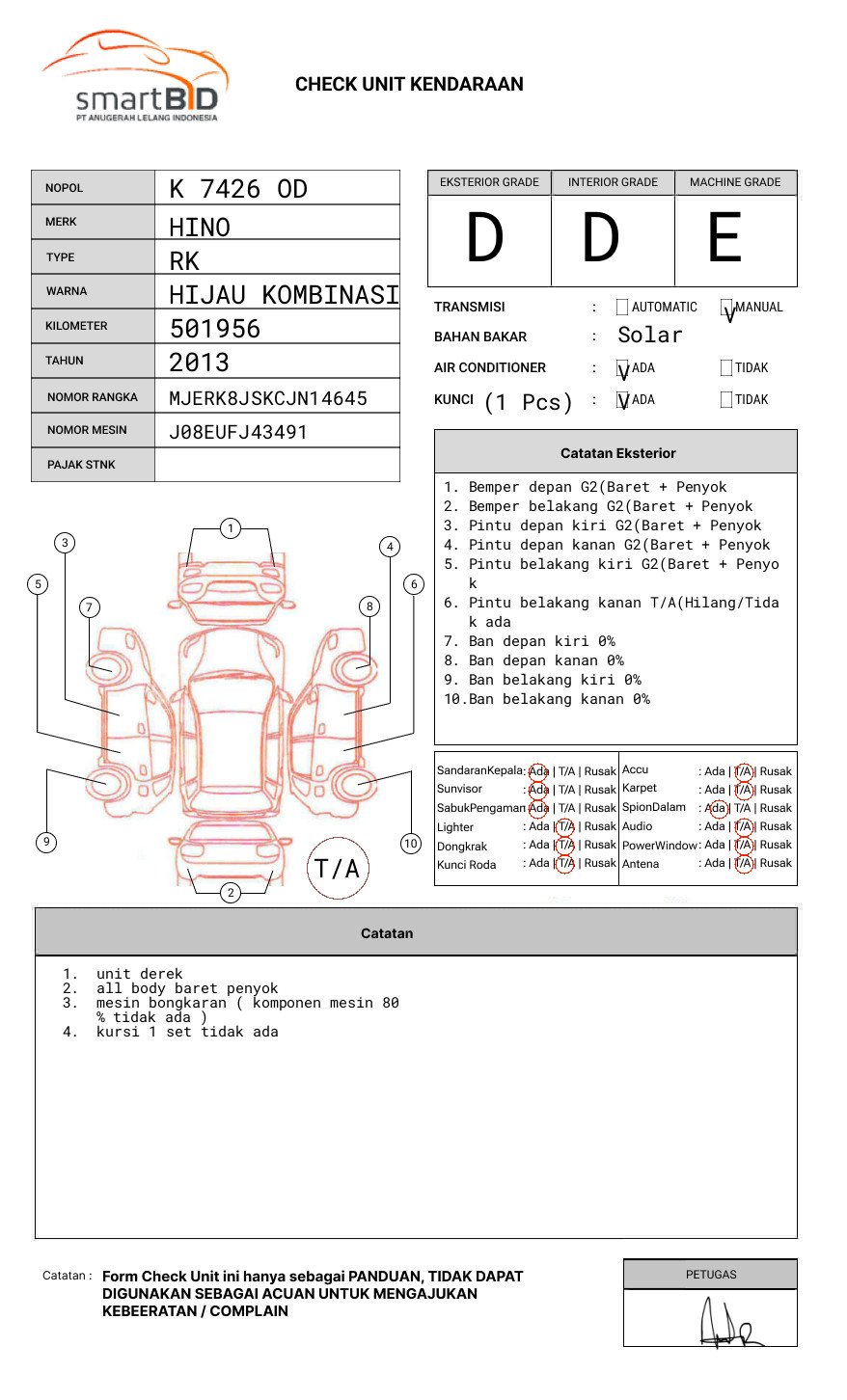HINO  RK 8JSKA-NHJ R260