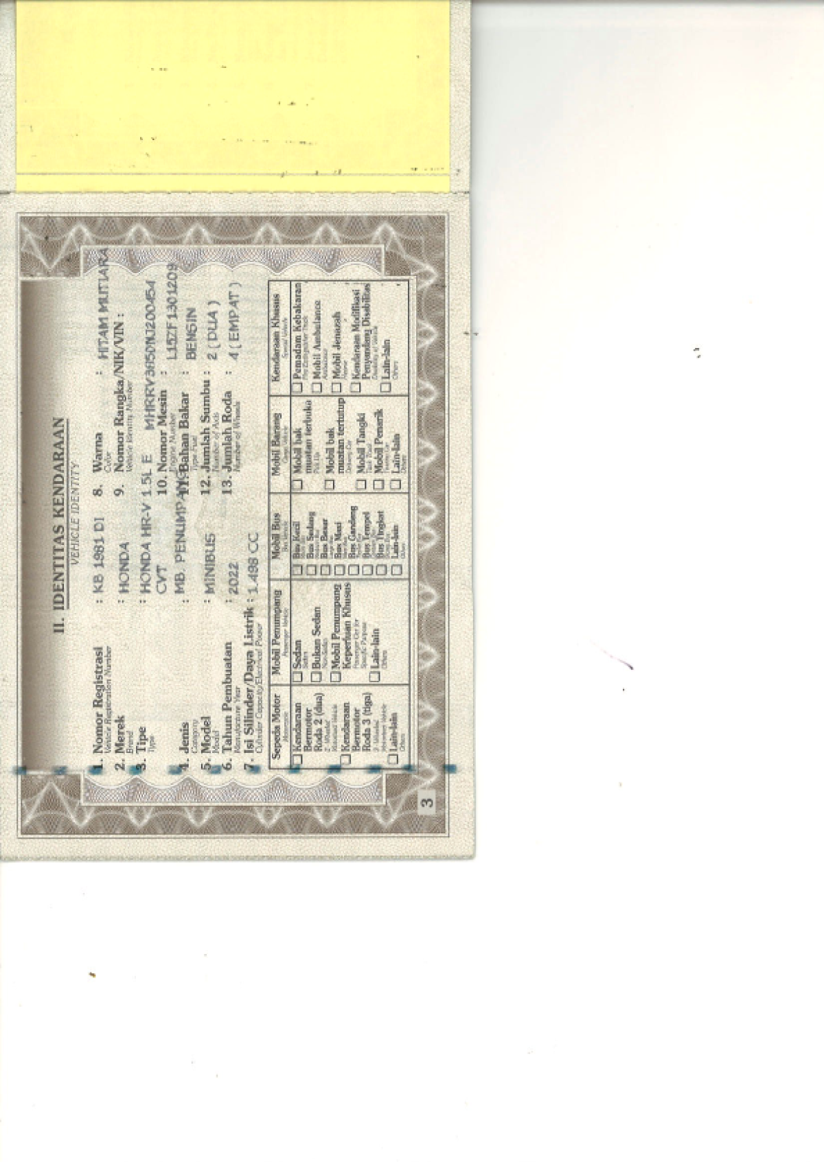 HONDA HRV 1.5L E CVT