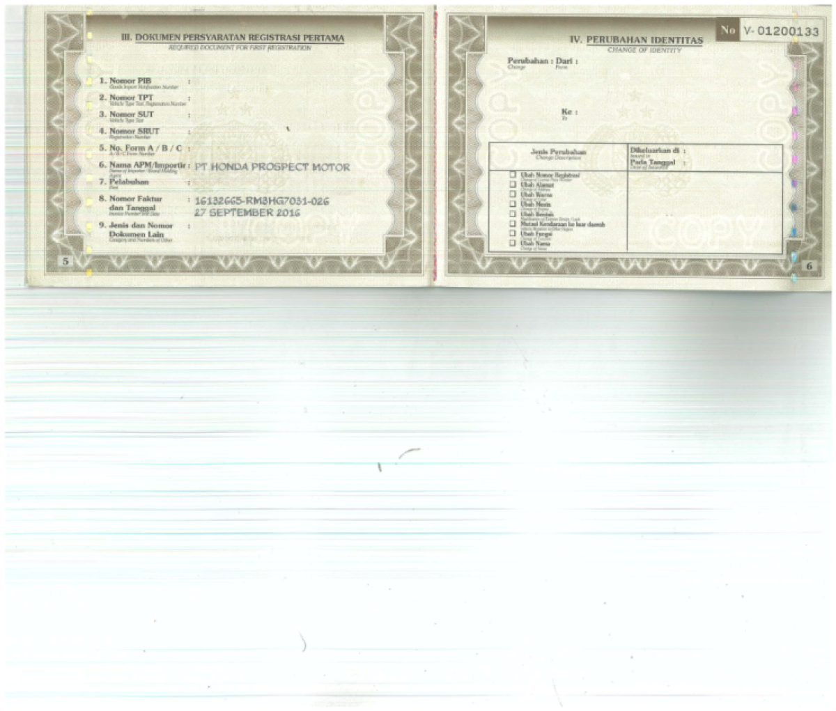 HONDA CR-V RM3 2WD 2.4 RSAT CKD