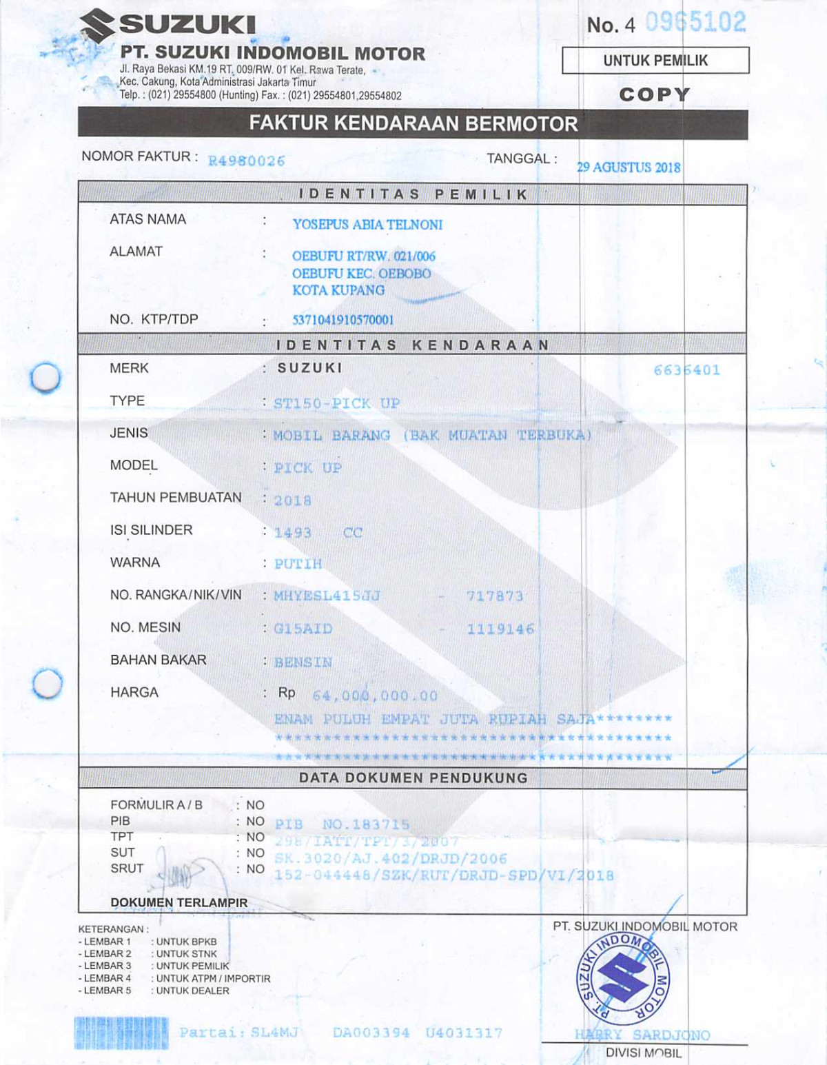 SUZUKI ST 150 PICK UP