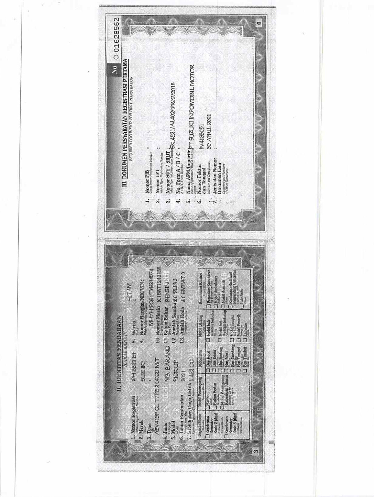 SUZUKI  CARRY  CL PICK UP