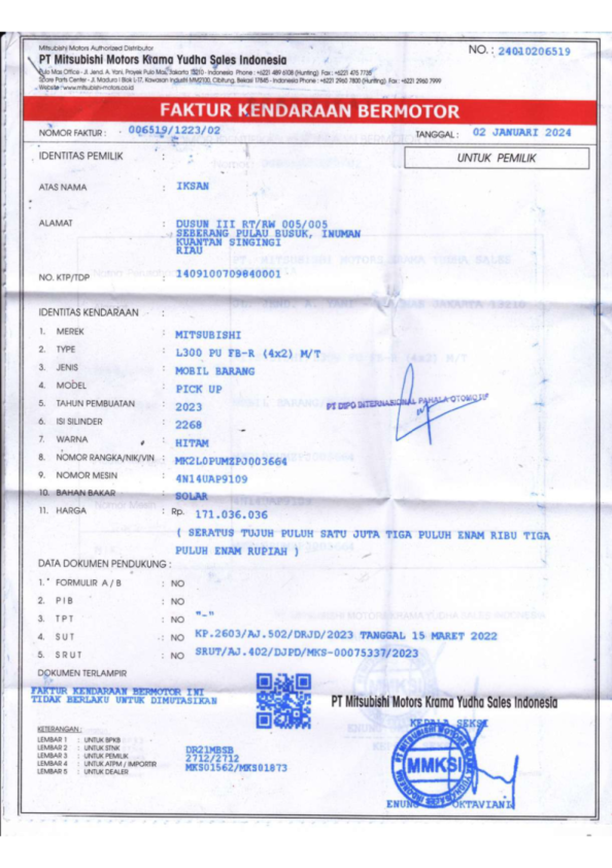 MITSUBISHI L 300  PU