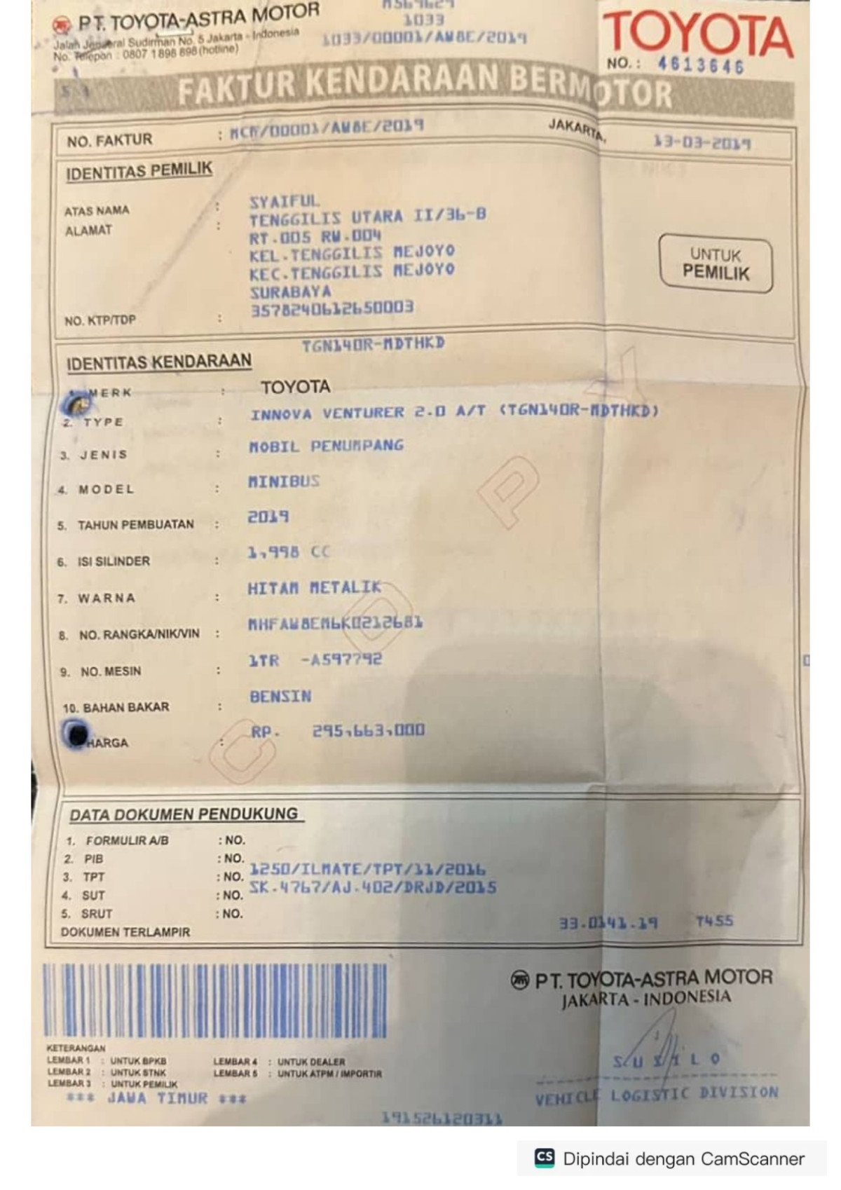 TOYOTA INNOVA VENTURER